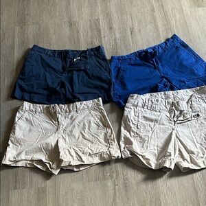 LOFT Men's Flat Front Shorts in Navy, Royal Blue, and Khaki